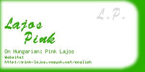 lajos pink business card